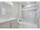 Elegant bathroom boasts a glass-enclosed shower, modern vanity, and sleek design, creating a spa-like atmosphere at 8172 S Langdale Way, Aurora, CO 80016