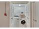 Convenient in-unit laundry closet with washer and dryer for hassle-free chores at 1243 Gaylord St # 410, Denver, CO 80206