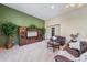 Finished basement recreation area with comfy seating at 8174 Inca Rd, Larkspur, CO 80118