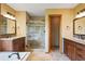 Elegant bathroom featuring dual vanities, a shower, and a soaking tub at 8286 W 108Th Pl, Broomfield, CO 80021