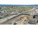 Aerial view featuring Evans Lightrail Station, nearby residential areas and surrounding highway at 2019 S Fox St, Denver, CO 80223