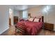 Cozy bedroom featuring wood floors, a comfortable bed, and lots of natural light at 4000 Donnington Cir, Castle Rock, CO 80104