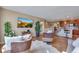 Comfortable living room with ample seating, a large screen TV, and modern decor at 4000 Donnington Cir, Castle Rock, CO 80104