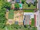 Aerial view showcasing the expansive lot with potential for landscaping and outdoor amenities at 10197 E Mississippi Ave, Denver, CO 80247