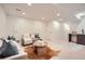 Finished basement with comfortable seating area at 1717 Grove St, Denver, CO 80204