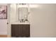 Stylish powder room with floating vanity at 1717 Grove St, Denver, CO 80204