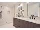 Modern bathroom with double vanity, large shower, and stylish fixtures at 1717 Grove St, Denver, CO 80204