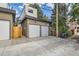 Two-car garage with additional gated side access at 1717 Grove St, Denver, CO 80204