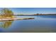 Scenic lake view with a wooden dock and cityscape in the background at 1717 Grove St, Denver, CO 80204