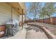 Backyard features brick pavers, stone landscaping, and privacy fence, perfect for outdoor entertaining at 3334 Navajo St, Denver, CO 80211