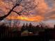 Captivating sunset view from the deck with a beautiful gradient of colors over treeline at 1530 Whippoorwill Dr, Lakewood, CO 80215