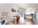 Bright dining area with modern appliances, ample counter space, and stainless-steel sink at 464 Chiswick Cir, Highlands Ranch, CO 80126