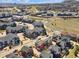 Wide aerial shot of a residential neighborhood with well-maintained landscaping at 4125 Coriander St, Castle Rock, CO 80109
