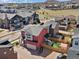 Beautiful aerial view of a modern home featuring well-manicured lawns at 4125 Coriander St, Castle Rock, CO 80109
