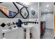Stylish bathroom features unique tile work, modern fixtures, and updated decor at 8427 Chase Dr, Arvada, CO 80003