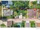 An aerial view displaying property lines, the house, backyard, and the surrounding neighborhood at 2819 W 43Rd Ave, Denver, CO 80211
