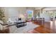 Cozy living space featuring hardwood floors and modern furnishings with beautiful decor at 7472 Iridium Way, Castle Rock, CO 80108