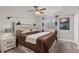 Charming bedroom with unique headboard, themed decor, and an outside view at 16120 E 119Th Ave, Commerce City, CO 80022