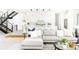 Stylish living area with cozy seating, hardwood floors, and staircase leading to the second floor at 3530 Fenton St, Wheat Ridge, CO 80212