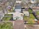 An aerial view of the home with a detached garage and spacious backyard at 949 Pontiac St, Denver, CO 80220