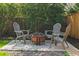 Relaxing outdoor space with a fire pit and comfortable seating surrounded by lush greenery at 949 Pontiac St, Denver, CO 80220