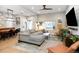 Open living area and dining space with stylish furniture at 3443 Lawrence St, Denver, CO 80205
