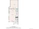 Home floor plan with dimensions for the garage, laundry, kitchen, dining area, bathroom, and living room at 5156 Bittercress Rd, Brighton, CO 80640