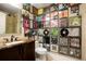 Unique bathroom featuring album covers as decor, with a modern sink and toilet at 2153 S Columbine St, Denver, CO 80210