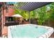 Relaxing hot tub under a stylish pergola in a private backyard oasis, perfect for unwinding and enjoying the outdoors at 2153 S Columbine St, Denver, CO 80210