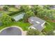 Aerial shot displaying tennis court and well manicured yard at 7330 Routt St, Arvada, CO 80005