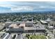 Aerial view of a city neighborhood with a hospital complex and cityscape in the background at 1735 N Ogden St # 303, Denver, CO 80218