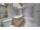 Clean bathroom with bathtub, shower, and vanity at 1735 N Ogden St # 303, Denver, CO 80218