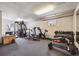 Basement home gym with exercise equipment, weights, and a mirrored wall at 85 N Grant St # 28, Denver, CO 80203