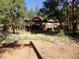 Exterior view of a brown wood home with multi-level wooden decks and surrounded by pine trees at 9705 Canon Dr, Sedalia, CO 80135