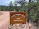 Welcome to North Rainbow Falls: a private community sign at 9705 Canon Dr, Sedalia, CO 80135