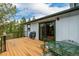 Exterior deck with outdoor dining furniture provides a view of the surrounding greenery at 37 High View Ln, Boulder, CO 80302