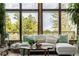 Cozy living room with large windows, natural light and scenic views at 37 High View Ln, Boulder, CO 80302