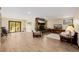 Living room featuring hard wood floors, fireplace, and sliding glass door at 37 High View Ln, Boulder, CO 80302