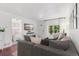 Bright living room with hardwood floors, stylish furnishings, and ample natural light at 3929 Shoshone St, Denver, CO 80211