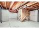 Unfinished basement with plumbing and electrical rough-in at 164 Bristlecone St, Brighton, CO 80601