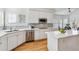 Well-lit kitchen with white cabinetry, stainless steel appliances, and modern backsplash creates a clean and functional space at 9117 Buck Hill Dr, Highlands Ranch, CO 80126