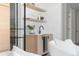 Modern wet bar with sleek cabinetry and shelving at 2206 Alpine Dr, Boulder, CO 80304