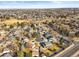 Aerial view of quiet residential neighborhood at 8070 Iris St, Arvada, CO 80005