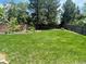 Lush green backyard with healthy lawn, garden beds, and brick perimeter at 9798 Grove St, Westminster, CO 80031