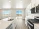 Modern kitchen with stainless steel appliances and white cabinets at 1927 S Coolidge Way, Aurora, CO 80018