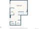 Basement floor plan featuring a recreation room, utility room, storage room, and bathroom at 9898 Tourmaline Ct, Parker, CO 80134