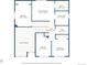 Second story floor plan with 3 bedrooms including the primary bedroom suite and two bathrooms at 9898 Tourmaline Ct, Parker, CO 80134