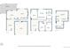 Complete floor plans for all levels of the property, including basement, main level, and upstairs at 9898 Tourmaline Ct, Parker, CO 80134