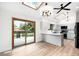 Modern kitchen with white cabinets, stainless steel appliances, and a breakfast bar area at 655 Cree Cir, Boulder, CO 80303