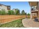 Fenced backyard with a small rock garden at 2592 Sweet Wind Ave, Castle Rock, CO 80109